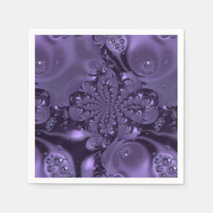 Serviette En Papier Élégante étincelle Royale Purple Liquide