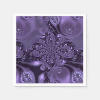 Serviette En Papier Élégante étincelle Royale Purple Liquide