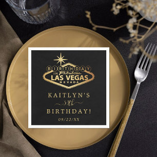 Serviette En Papier Elégante fête d'anniversaire de Las Vegas