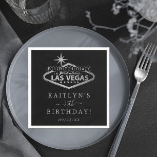 Serviette En Papier Elégante fête d'anniversaire de Las Vegas