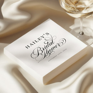 Serviette En Papier Élégante Fête de Mariage Personnalisée Chic
