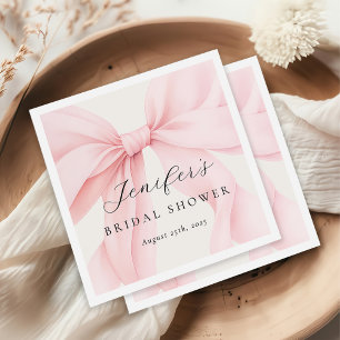 Serviette En Papier Élégante Fête des mariées de boîte de coquette ros