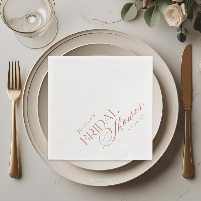 Serviette En Papier Élégante Fête des mariées florale d'agrumes (Créateur téléchargé)