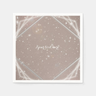 Serviette En Papier Élégante Fête Géométrique moderne Sparkle