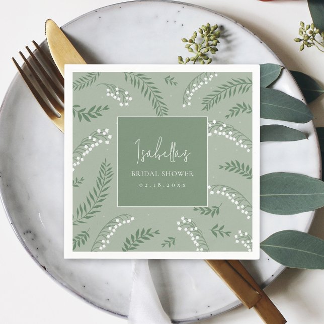 Serviette En Papier Élégante garden party de mariage de muguet (Créateur téléchargé)