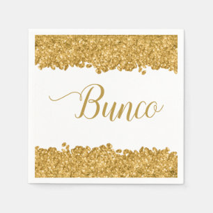 Serviette En Papier Elégante Gold Girly Bunco Party