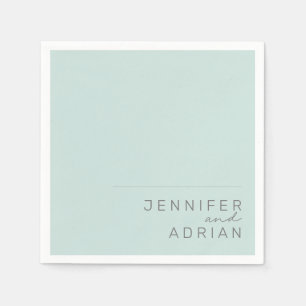 Serviette En Papier Élégante Monnaie Cool minimaliste Mariage moderne