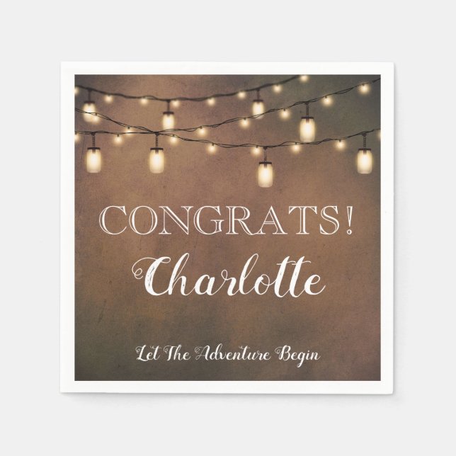 Serviette En Papier Élégante partie de retraite surprise serviettes (Devant)