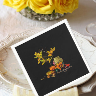 Serviette En Papier Elégante Peinture Personnalisée Thanksgiving