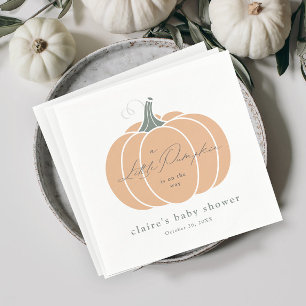 Serviette En Papier Élégante petite citrouille orange Baby Shower d'au