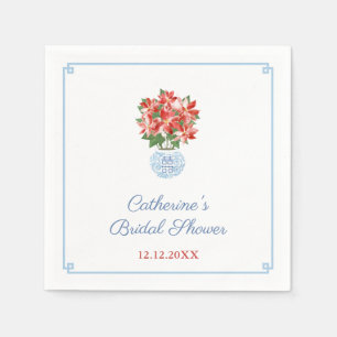 Serviette En Papier Élégante Poinsettia Dames Fêtes Déjeuner