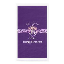 Élégante Quinceañera espagnole violette et dorée