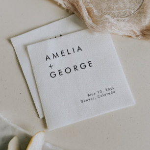 Serviette En Papier Elégante Réception De Mariage Simple Cocktail