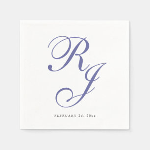 Serviette En Papier Élégante serviettes Mariage Monogram