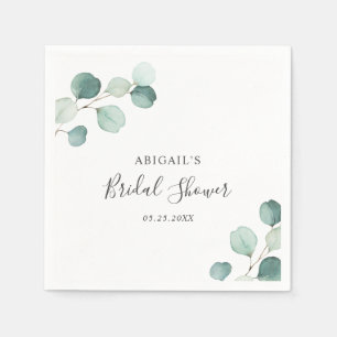 Serviette En Papier Élégante verdure Fête de mariage rustique Eucalypt