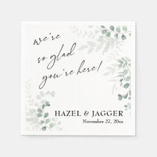 Serviette En Papier Élégante verdure Nous sommes si ravis que vous soy
