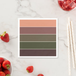 Serviette En Papier Élégantes couleurs automnales chaudes modernes cos