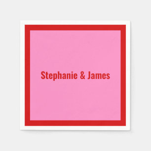 Serviette En Papier Élégantes couleurs do-it-yourself rose #3 rouge