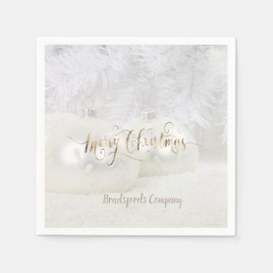 Serviette En Papier Élégantes fêtes de Noël, boules