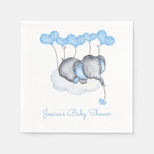 Serviette En Papier Élément sur nuages ballons bleus garçon Baby Showe