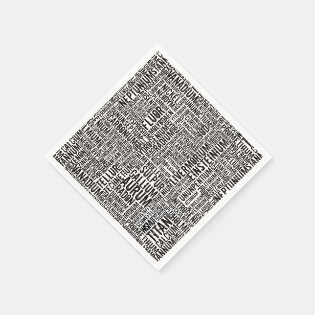 Serviette En Papier Éléments chimiques (Coin)