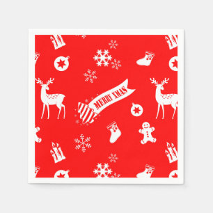Serviette En Papier Éléments de Noël