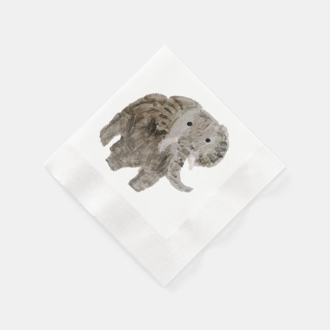 Serviette En Papier Eléphant animal sauvage (Coin)