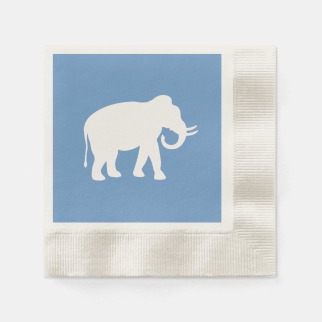 Serviette En Papier Eléphant blanc (Devant)