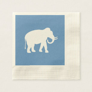 Serviette En Papier Eléphant blanc