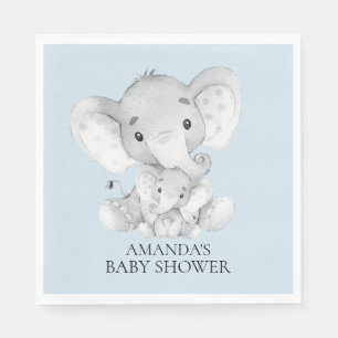 Serviette En Papier Eléphant Boys Baby shower Papier serviettes