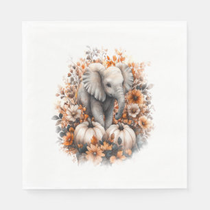 Serviette En Papier Elephant Citrouille du pays de chemise