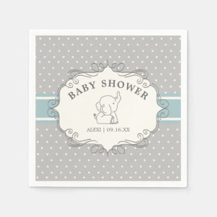 Serviette En Papier Éléphant de bébé adorable Baby Shower