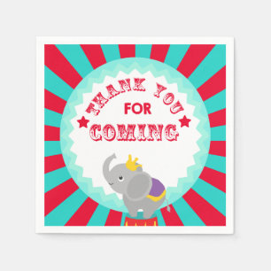 Serviette En Papier éléphant de cirque