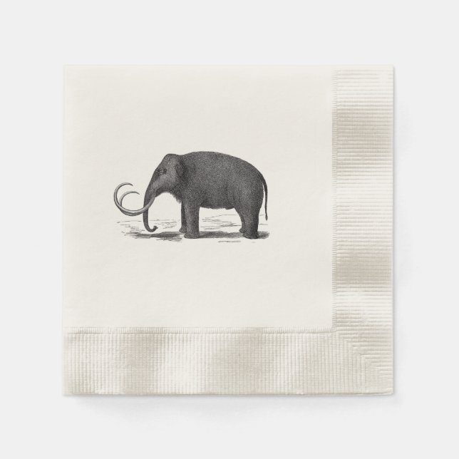 Serviette En Papier Elephant préhistorique de la mammouth laine (Devant)