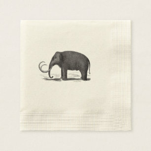 Serviette En Papier Éléphant préhistorique de mammouth laineux