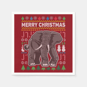 Serviette En Papier Elephant Vilain Sweat de Noël