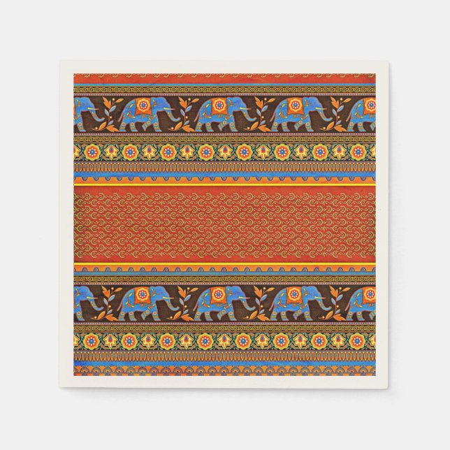 Serviette En Papier Éléphants lumineux (Devant)