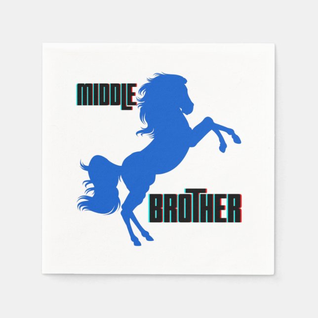 Serviette En Papier Élevage du cheval du frère moyen (Devant)