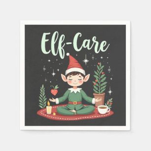 Serviette En Papier Elf Care Funny Christmas Elf Magique Self Care