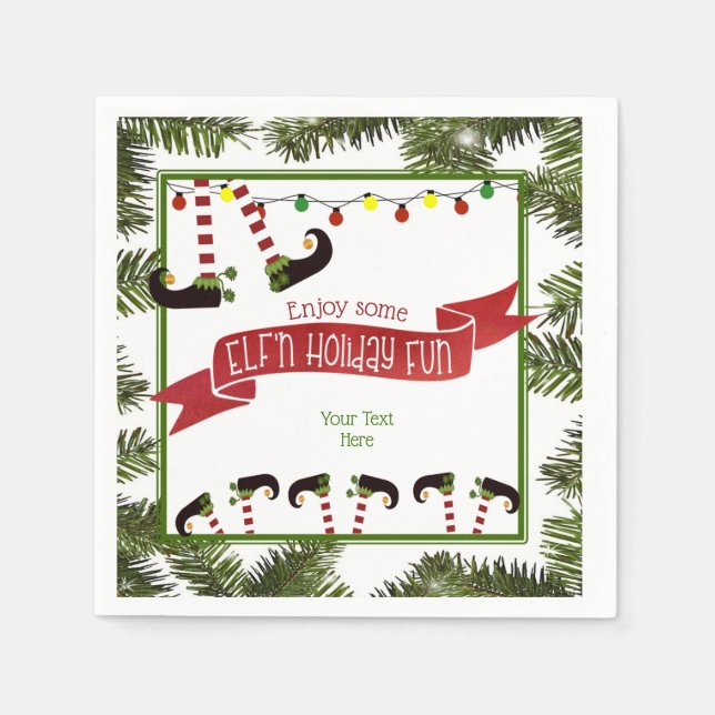 Serviette En Papier ELF'n Holiday Fun (Devant)