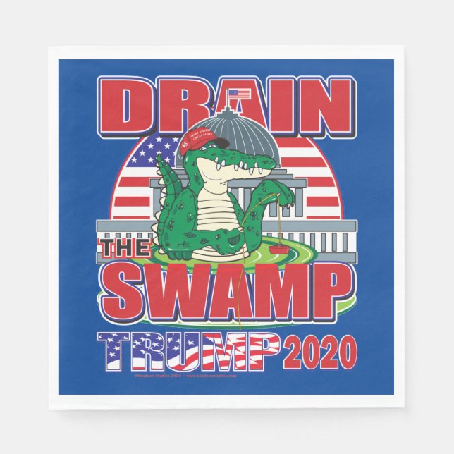 Serviette En Papier Éliminer le marais Trump 2020 (Devant)