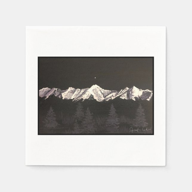 Serviette En Papier Elk Horn Mountains Napkin (Devant)