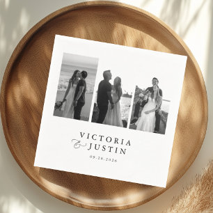 Serviette En Papier ELLA Modern 3 Mariage photo