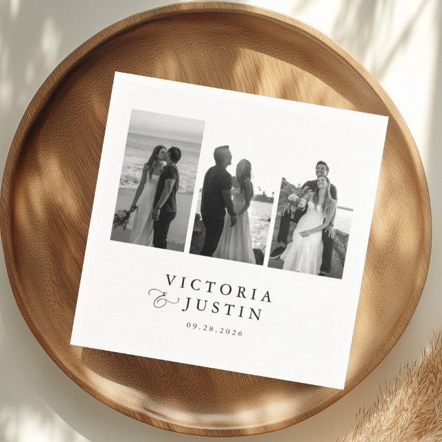 Serviette En Papier ELLA Modern 3 Mariage photo (Créateur téléchargé)