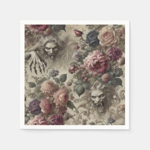 Serviette En Papier Elle a des griffes - Gothique Floral