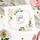 Serviette En Papier Elle A Dit Oui Fête des mariées Géométrique Verdur<br><div class="desc">Elle A Dit Oui Verdure Fête des mariées géométrique serviettes</div>