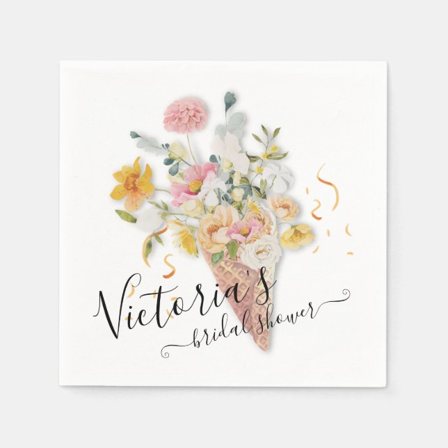 Serviette En Papier Elle a été enlevée Fête de mariage Bouquet (Devant)