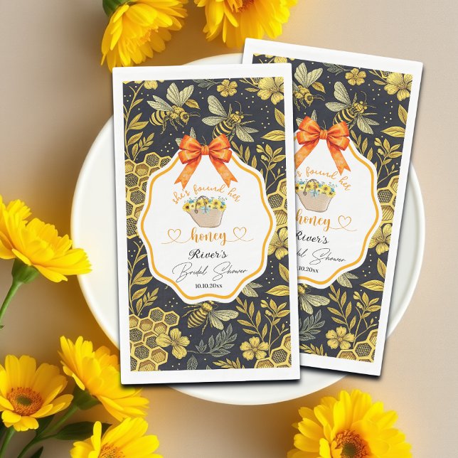 Serviette En Papier Elle a trouvé sa Baby Shower Honey  (Créateur téléchargé)