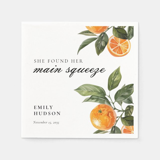 Serviette En Papier Elle a trouvé sa fête de douche de fiançailles Mai (Devant)