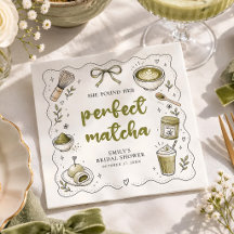 Elle a trouvé sa fête de douche de mariage matcha